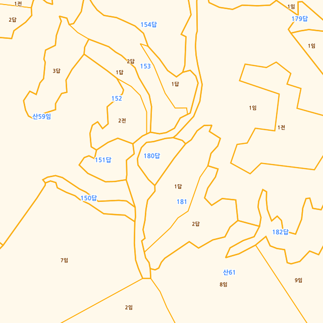 경상남도 통영시 도산면 오륜리 308 지적도