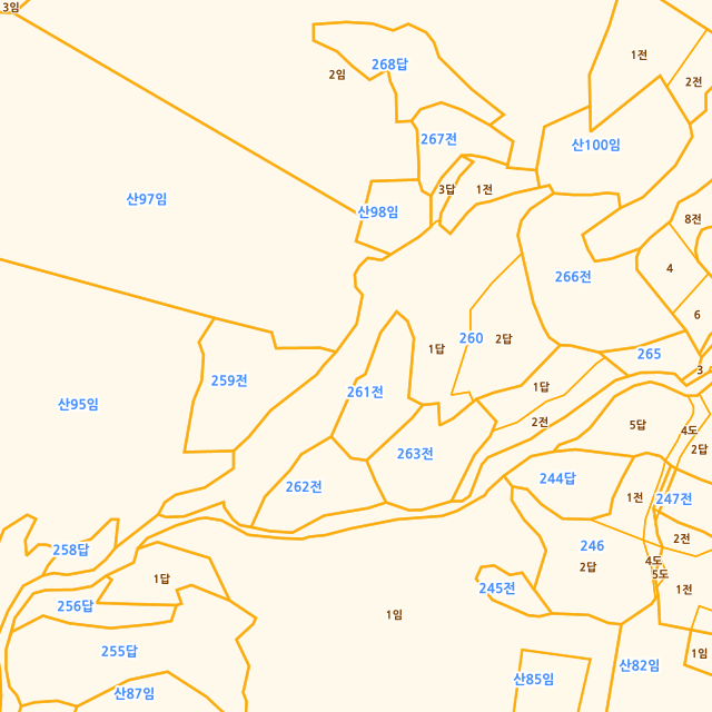 경상남도 통영시 도산면 오륜리 260-1 지적도