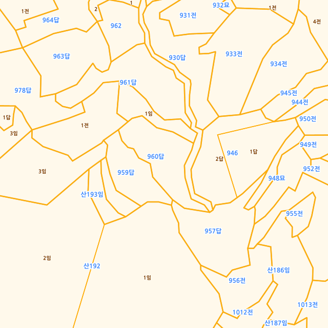 경상남도 통영시 한산면 용호리 960 지적도