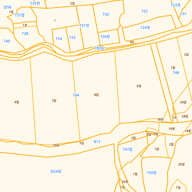 경상남도 사천시 곤명면 정곡리 744-8 지적도