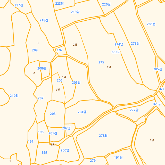 경상남도 김해시 생림면 도요리 205 지적도