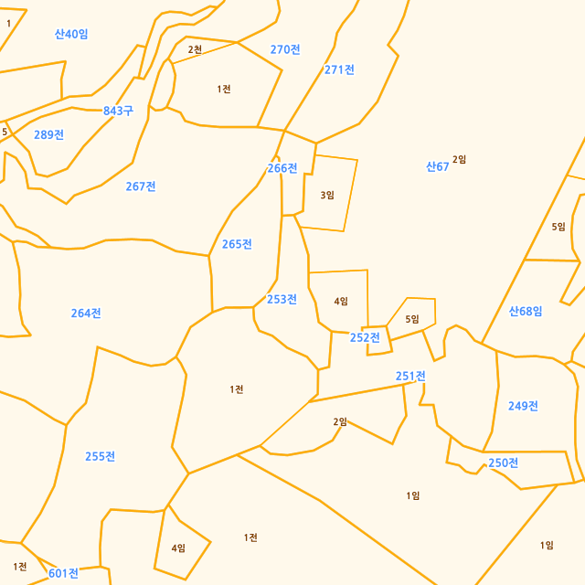 경상남도 밀양시 삼랑진읍 검세리 253 지적도