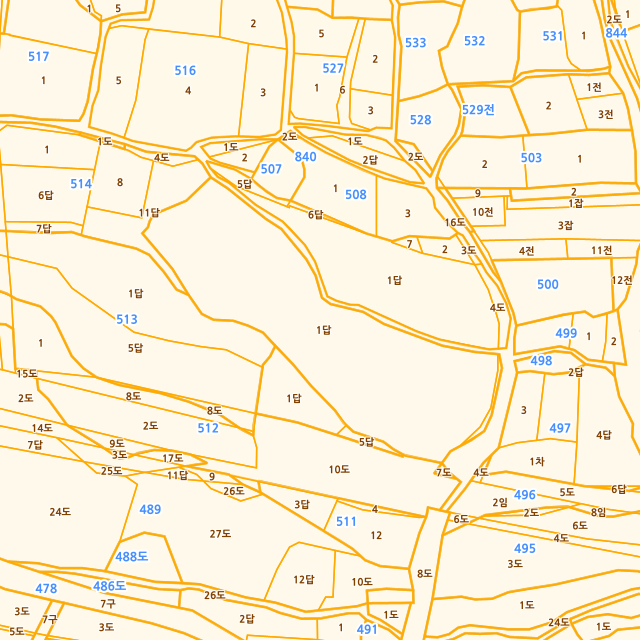 경상남도 밀양시 산외면 금천리 510-1 지적도
