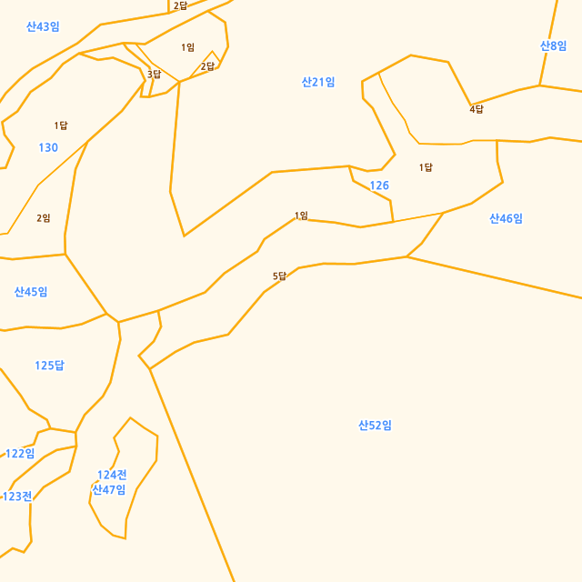 경상남도 밀양시 산내면 송백리 126-5 지적도