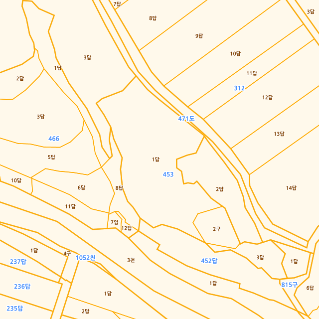경상남도 밀양시 단장면 안법리 453-1 지적도