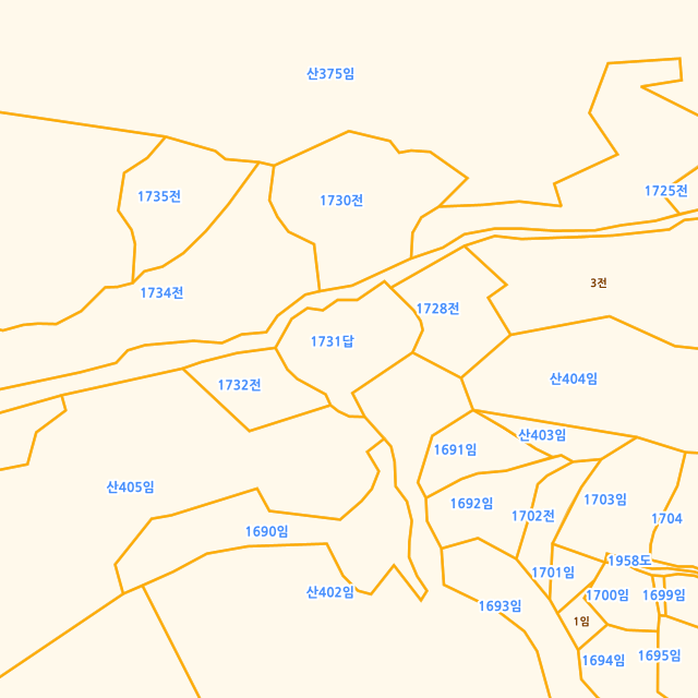 경상남도 밀양시 단장면 국전리 1731 지적도