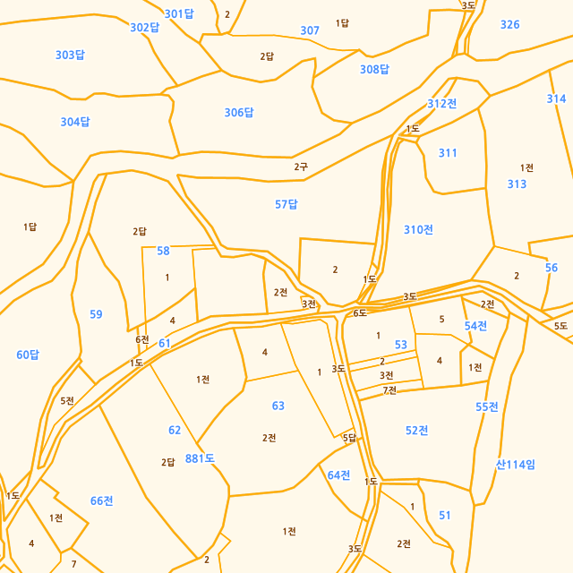 경상남도 거제시 연초면 한내리 61-2 지적도