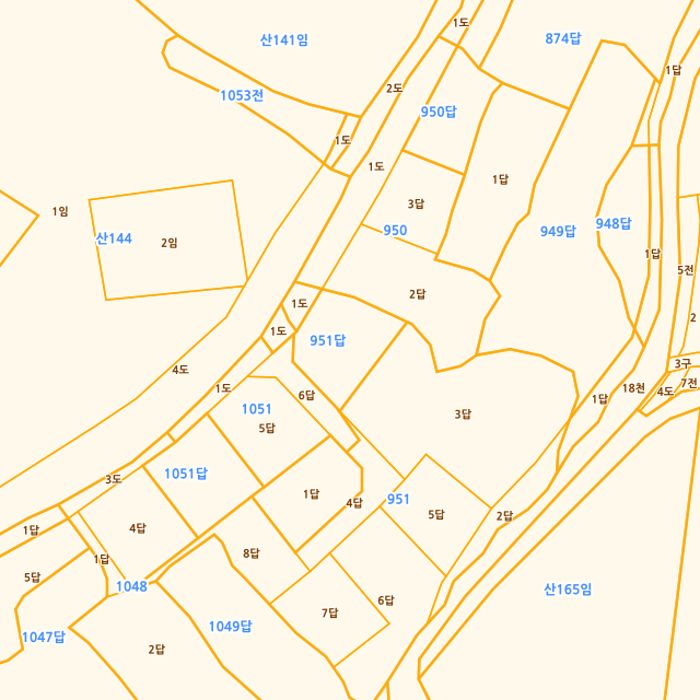 경상남도 함안군 산인면 입곡리 951 지적도