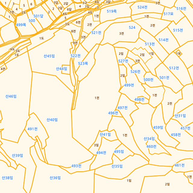 경상남도 창녕군 장마면 대봉리 497-1 지적도