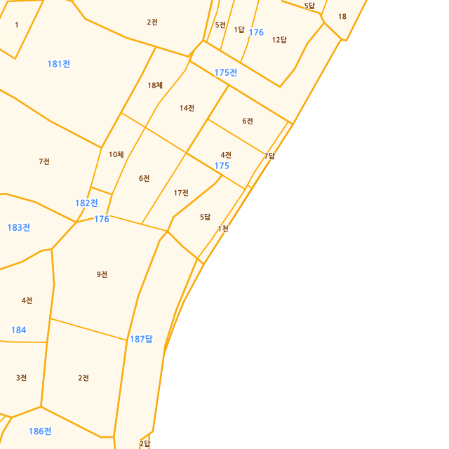 경상남도 남해군 창선면 동대리 175-1 지적도