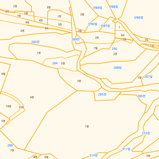 경상남도 남해군 창선면 가인리 284-3 지적도