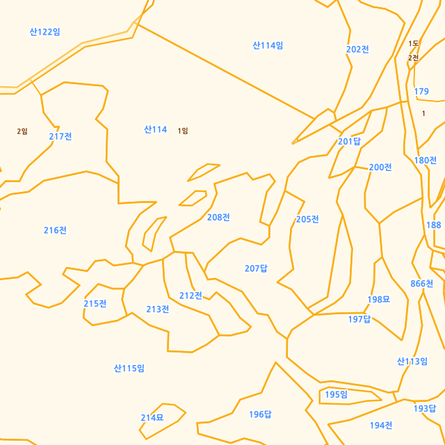 경상남도 산청군 차황면 장박리 208 지적도