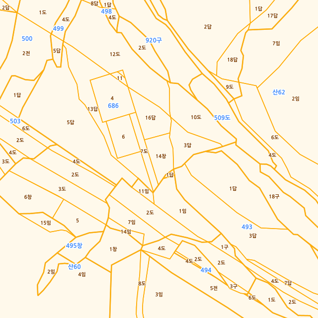 경상남도 함양군 서상면 중남리 686-14 지적도