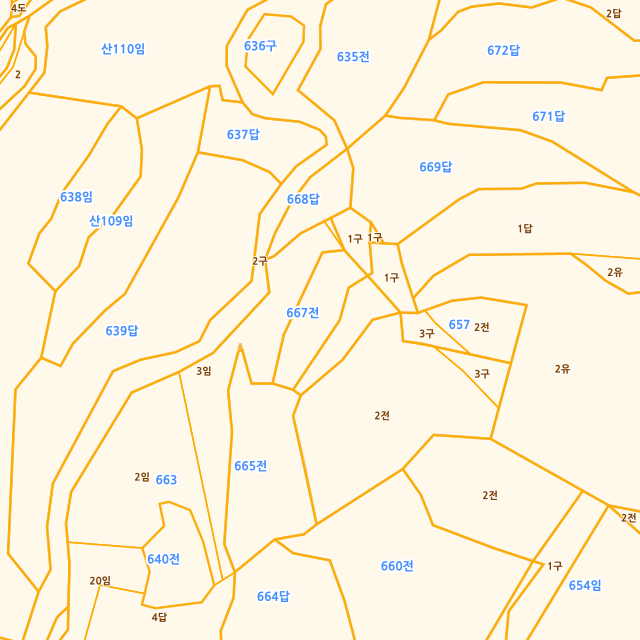 경상남도 거창군 남상면 대산리 667 지적도
