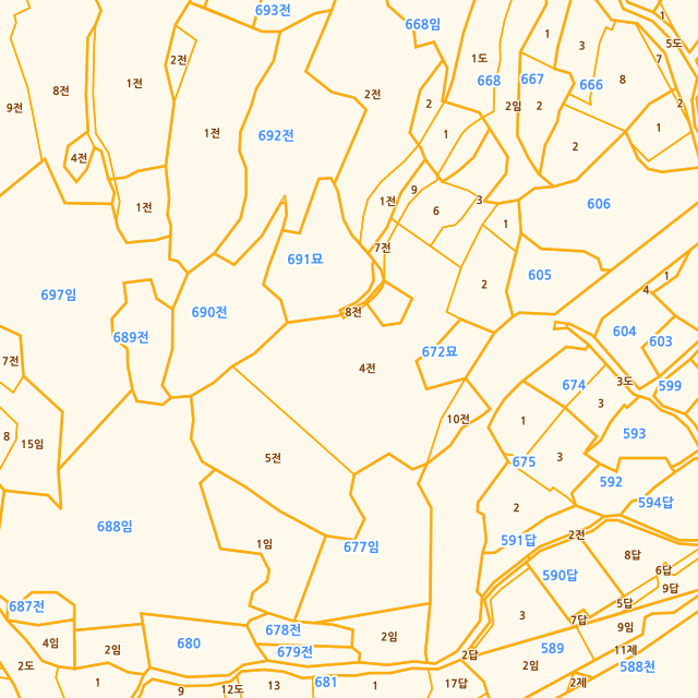 경상남도 합천군 합천읍 영창리 671-4 지적도