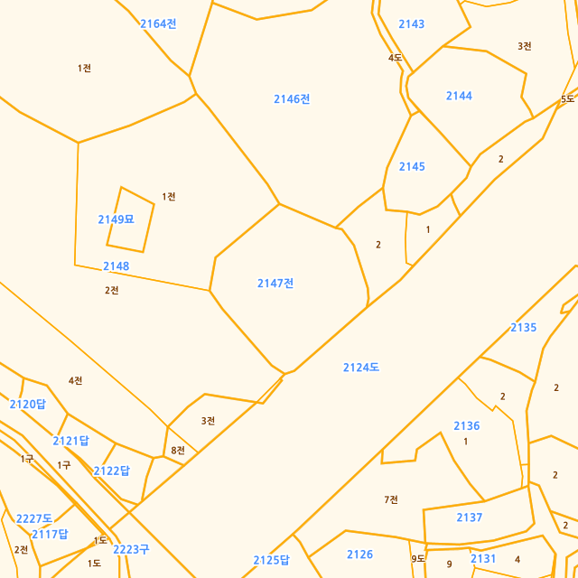 제주특별자치도 제주시 한림읍 명월리 2147 지적도