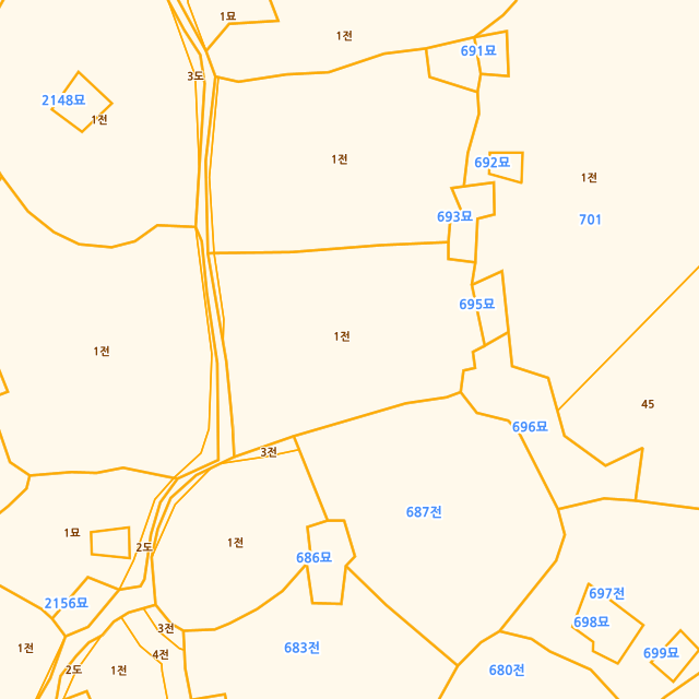 제주특별자치도 제주시 구좌읍 종달리 688-1 지적도