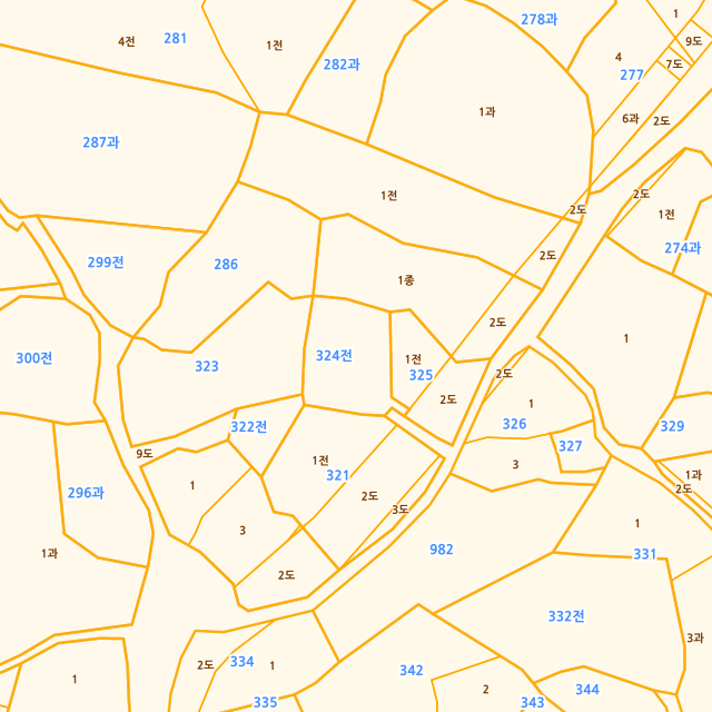 제주특별자치도 서귀포시 회수동 324 지적도