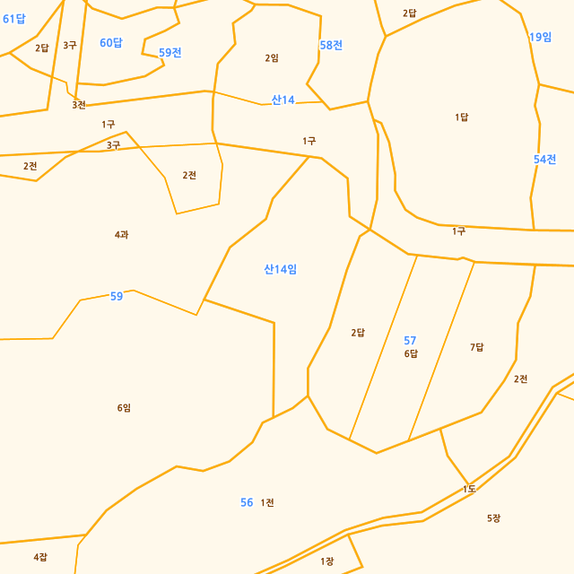 강원특별자치도 횡성군 우천면 우항리 산14 지적도