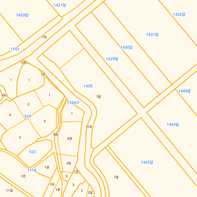전북특별자치도 익산시 낭산면 석천리 1428-1 지적도