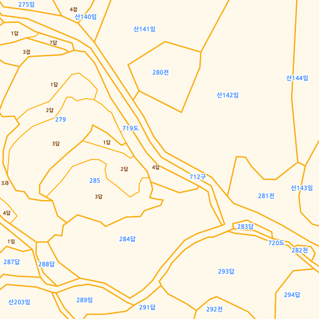 전북특별자치도 순창군 적성면 석산리 279-4 지적도