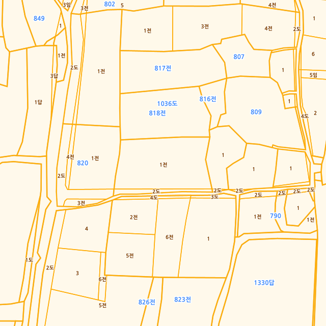 전북특별자치도 고창군 상하면 장호리 821-1 지적도