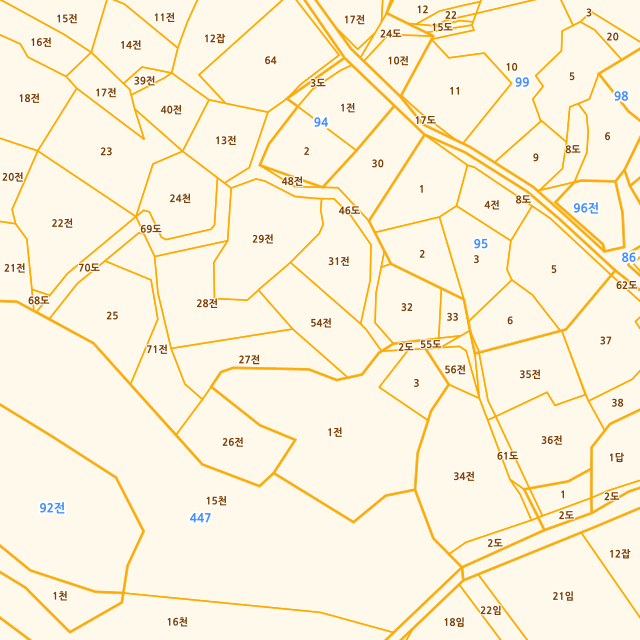 전북특별자치도 부안군 진서면 운호리 93-54 지적도
