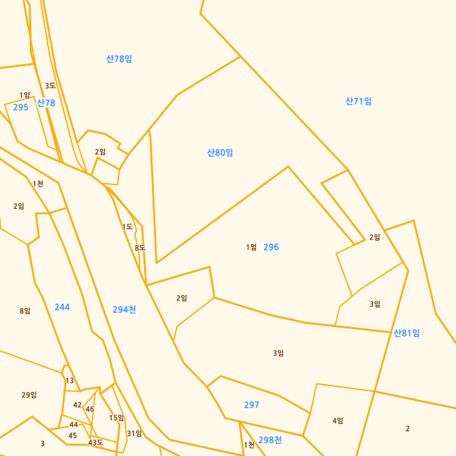 서울특별시 강북구 우이동 296-1 지적도
