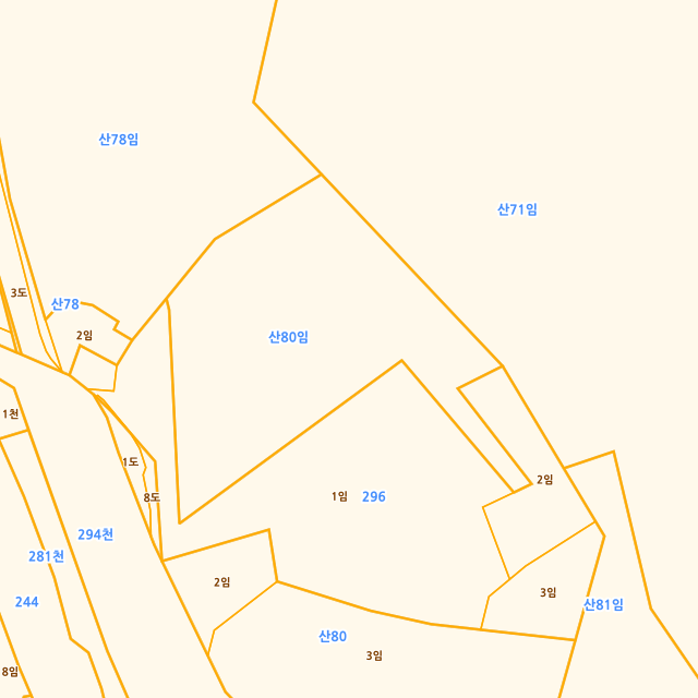 서울특별시 강북구 우이동 산80 지적도