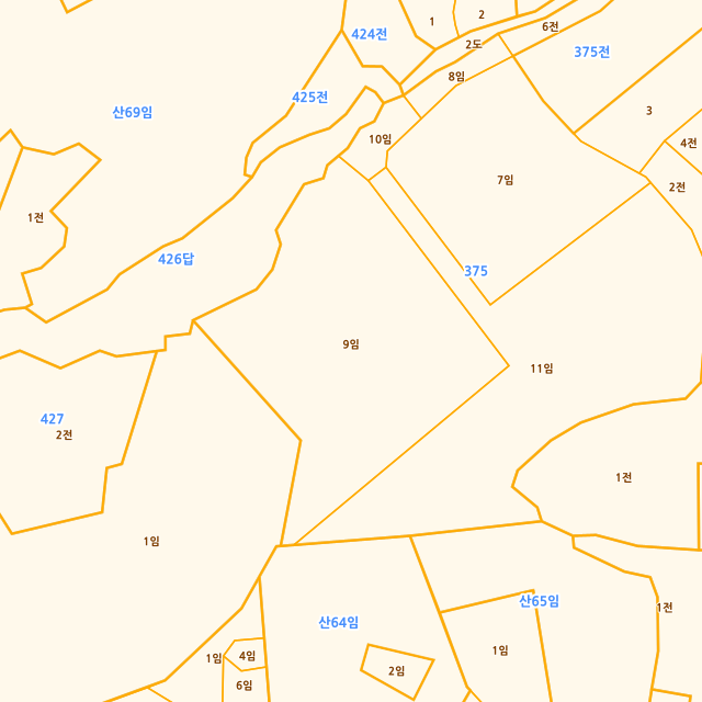 전라남도 목포시 대양동 375-9 지적도