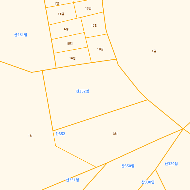 전라남도 여수시 소라면 봉두리 산352 지적도
