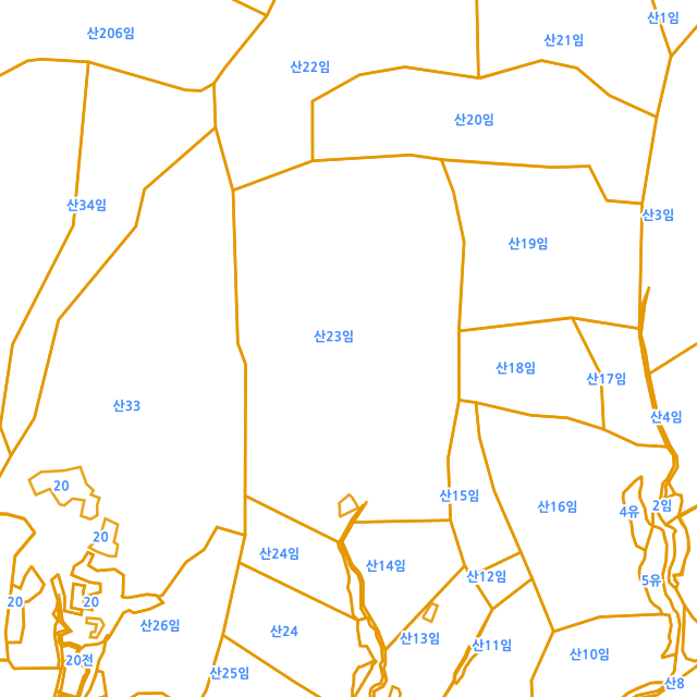 전라남도 장흥군 장동면 만년리 산23 지적도