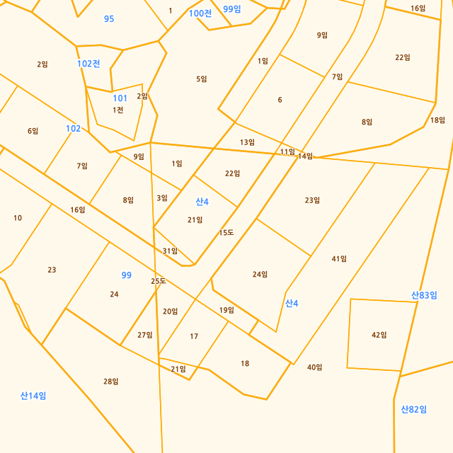 전라남도 장성군 북이면 달성리 99-15 지적도