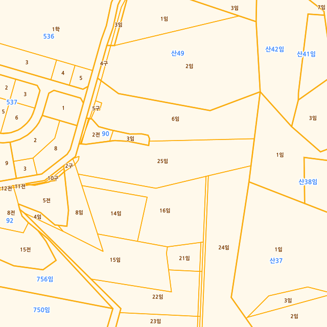 인천광역시 서구 검암동 산50-25 지적도
