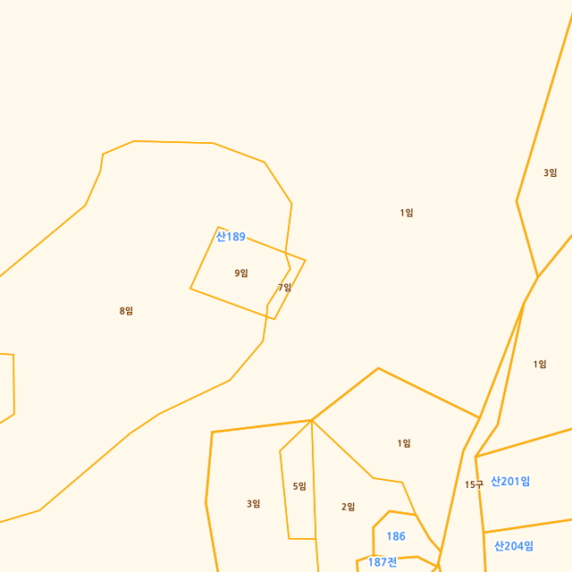광주광역시 광산구 서봉동 산189-7 지적도