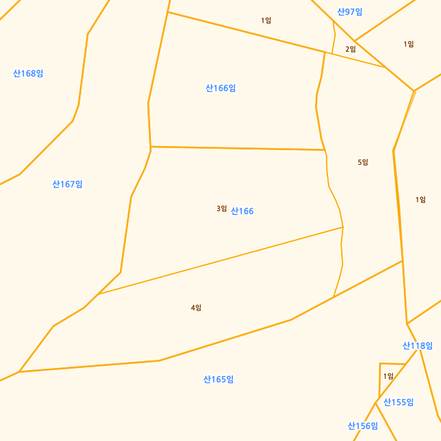 울산광역시 북구 달천동 산166-3 지적도