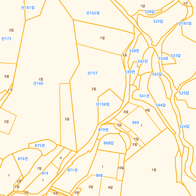 울산광역시 울주군 온양읍 삼광리 산157-2 지적도