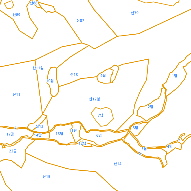 경기도 성남시 분당구 분당동 산12 지적도