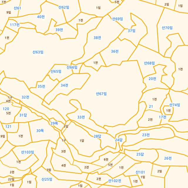 경기도 동두천시 지행동 산67 지적도