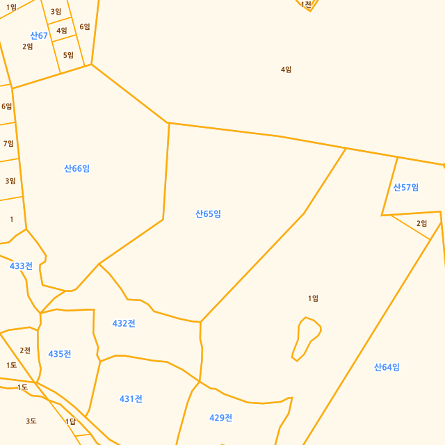 경기도 용인시 처인구 남동 산65 지적도