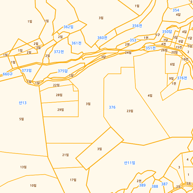 경기도 용인시 처인구 모현읍 오산리 376-3 지적도
