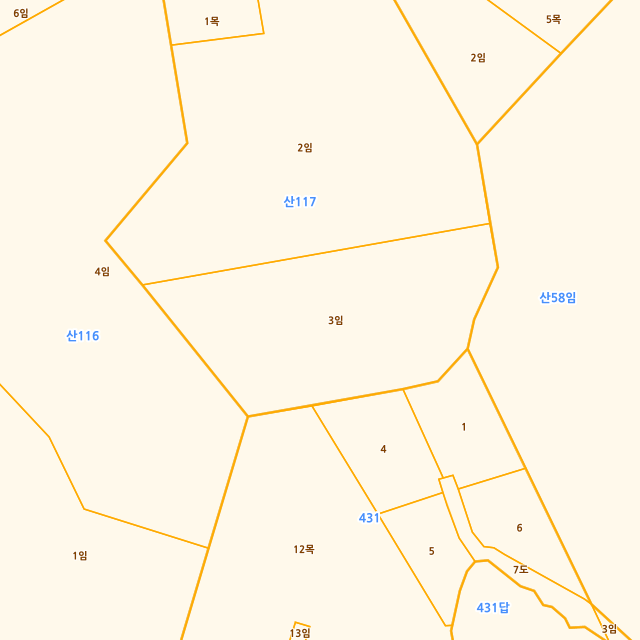 경기도 안성시 삼죽면 배태리 산117-3 지적도