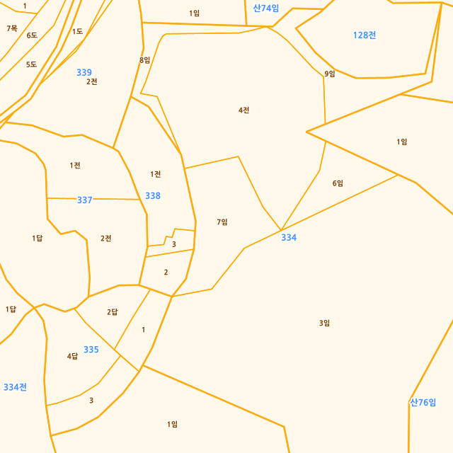경기도 화성시 남양읍 송림리 334-7 지적도