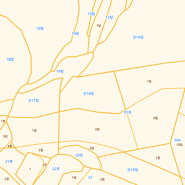 경기도 화성시 봉담읍 마하리 산18 지적도