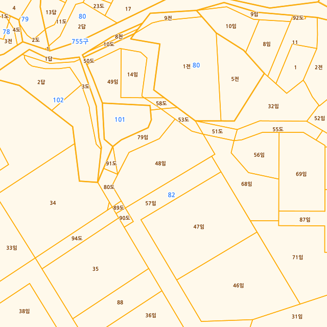 경기도 광주시 퇴촌면 관음리 82-48 지적도