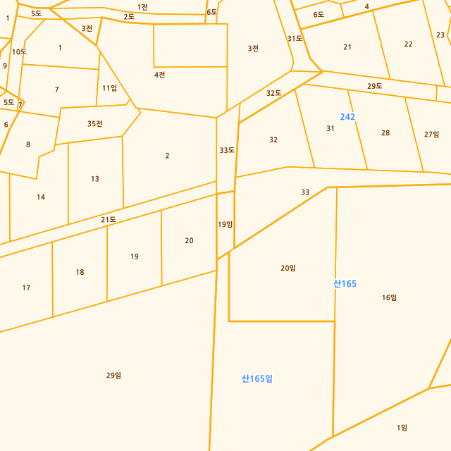 경기도 광주시 퇴촌면 관음리 산165-19 지적도