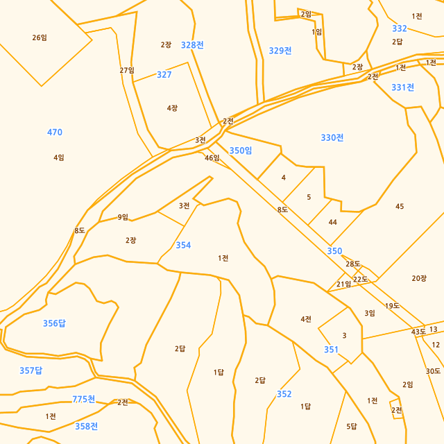 경기도 포천시 군내면 상성북리 350-9 지적도