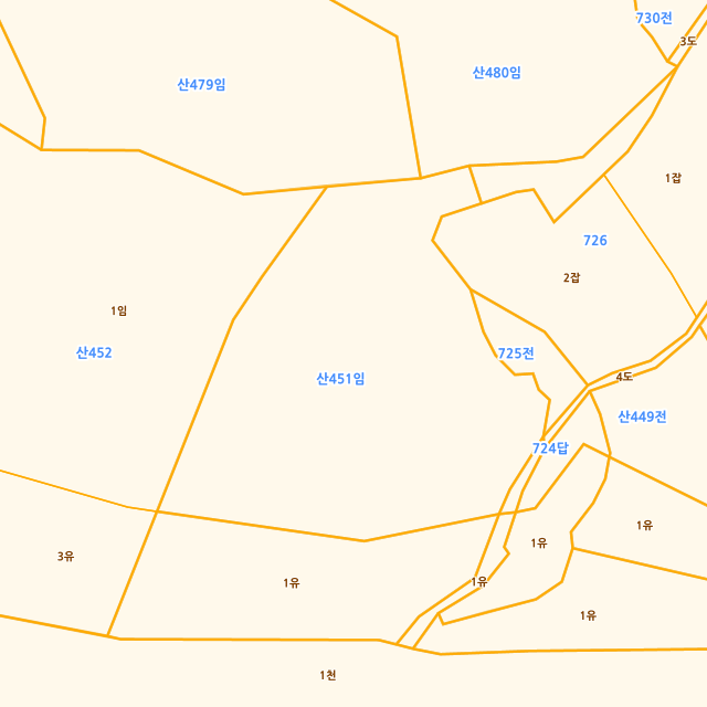 경기도 포천시 관인면 사정리 산451 지적도