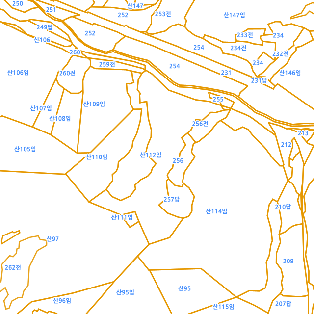 경기도 연천군 군남면 황지리 산112 지적도