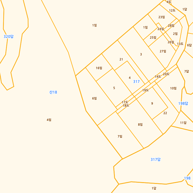 충청북도 충주시 앙성면 조천리 317-6 지적도